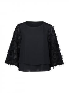 Блузка без застежки, однотонная черная Betty Barclay