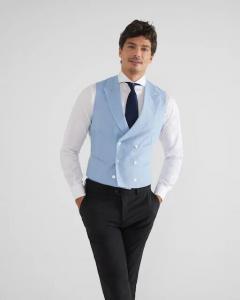 Мужской жилет для церемонии стюардессы Silbon, синий