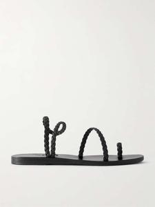 Сандалии из плетеной кожи Eleftheria Ancient Greek Sandals, черный