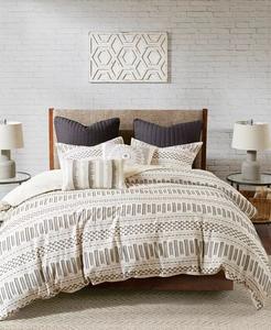 Рея Жаккардовая 3 шт. Комплект одеял, полный/размер королевы Ink+Ivy, черный