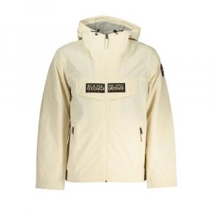 Шикарная бежевая спортивная куртка с капюшоном Napapijri