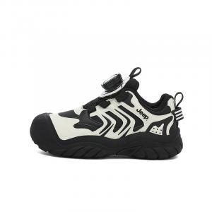 Jeep Детские кроссовки для бега низкие черно-белые с защитой от ударов, устойчивые к истиранию, легкие с амортизацией