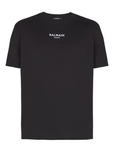 Футболка с вышитым логотипом BALMAIN, черный