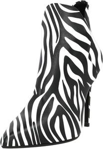 Женские закрытые ботильоны YDN с заостренным носком, вырезом V и высокими каблуками-стилетто, на молнии, для официальных мероприятий и деловых встреч, размеры 4-16 US, Zebra