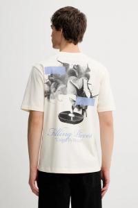 Футболка из хлопка Grammophone Filling Pieces, бежевый