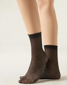 Классические носки Calzedonia с узором в черный горошек