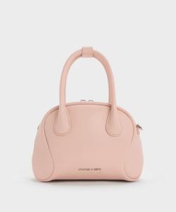 Боулинговая сумка Нелли Charles & Keith, цвет Lightpink