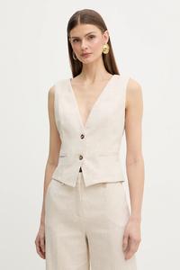 Жилет с льняной Fracomina, бежевый