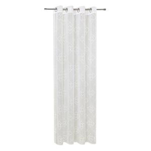 Шарф Gerster с люверсами и вышивкой Ш = 140 x В = 235 смПрозрачный бриллиантами натуральный, белый