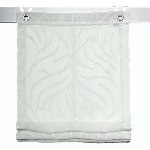 Короткая римская штора Skyline с подвеской на крючках без сверления, свободно висящая, полупрозрачная, полиэстер Kutti, белый