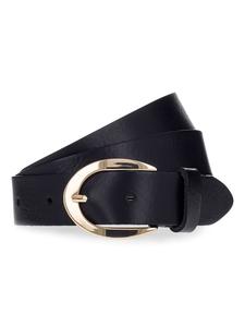 Кожаный ремень черного цвета Vanzetti