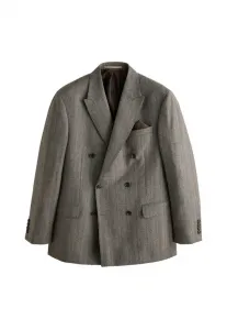 Пиджак в елочку стандартного кроя Next, Taupe Brown