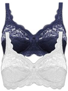 Бюстгальтер без косточек SUSA 2er Pack BH ohne Bügel Latina, цвет Weiss marine