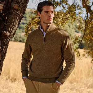 Мужская средняя джерси на молнии Verhunt, бежевый