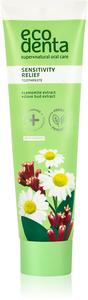 Зеленая зубная паста для снятия чувствительности чувствительных зубов с фтором Ecodenta, kvapas chamomile/clove 100 мл