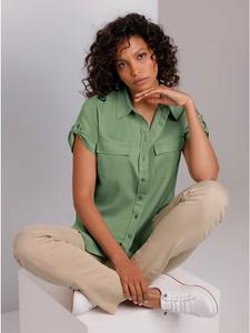 Creation L Блузка с короткими рукавами, цвет эвкалипт