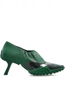 Туфли-лодочки с логотипом, каблук 80 мм Lacoste, зеленый