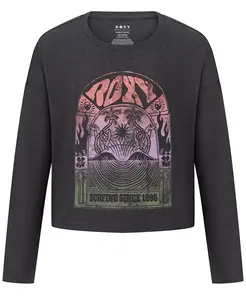 Детская футболка с длинным рукавом для девочек 7-11 лет Roxy, черный