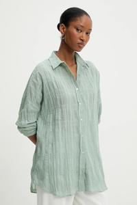 Хлопковая рубашка Answear.Lab, зеленый