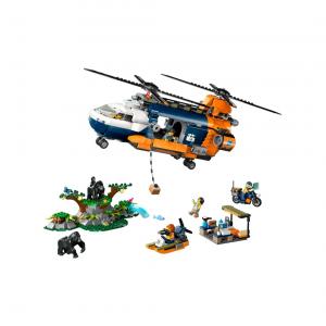 Конструктор Jungle Explorer Base Helicopter, 881 деталей, 60437 LEGO