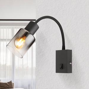 Настенный светильник Globo Lighting Hubertus, копченое стекло / железо - 1-свет