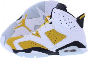 Мужские кроссовки Nike Air Jordan 6 Retro, White/Yellow Ochre-Black