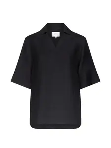 Топ оверсайз с V-образным вырезом Loulou De Saison, черный