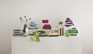 Мой домашний комплект полотенец "Афри My home (10 шт.), зеленый/синий