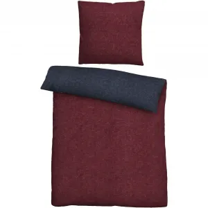 Двустороннее постельное белье Biberna «Hermal», изготовлено из мягкой, комфортно теплой фланели (бобра) с меланжевым эффектом, изготовлено из 100% хлопка, сертифицировано STANDARD 100 от OEKO-TEX, сделано в Германии, цвет rost