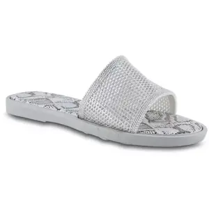 Женские сандалии на плоской подошве от очаровательной леди Henry Ferrera, серебряный