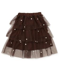 Юбка из тюля с вышивкой в виде сердечек