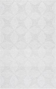 Ковер SAFAVIEH, 153 x 244 см, - коллекция Ebony - Silver & Grey, ручной работы из шерсти, идеально для гостиной, спальни, столовой (EBN365G)