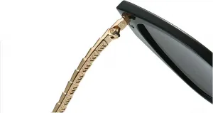 Женские винтажные солнцезащитные очки Melrose Fashion Cat Eye, черные, с защитой от УФ-излучения UV400, артикул 2384, Blue