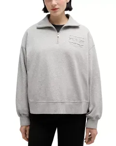 Толстовка Isoli с половинной молнией Ganni, серый
