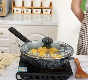 Сковорода-вок, антипригарное покрытие, гранитно-керамическое покрытие, со стеклянной крышкой, Ø 32 см Rukauf