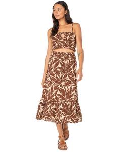 Укороченный топ-майка с ярусным кроем "Закатная дымка" для подростков Roxy, Parchment