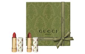 Подарочный набор Beloved Elegance из двух помад: легко растушевывается и выравнивает тон кожи GUCCI, silk hydrating #25+silk hydrating #203