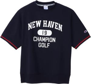 Мужская толстовка для гольфа Champion с круглым вырезом, коротким рукавом, антибактериальная, темно-синий