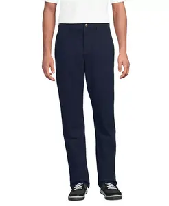 Мужские брюки-чиносы Knockabout Comfort Waist Classic Fit с фланелевой подкладкой Lands' End, синий
