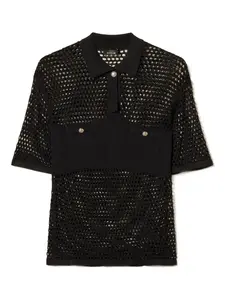 Поло с карманом Twinset, черный