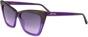 Солнцезащитные очки Jimmy Choo LUCINE/S GLITTER VIOLET, размер 55, женские, Glitter Violet