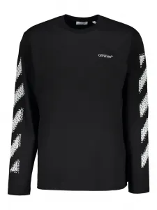 Футболка с длинными рукавами и принтом Off-White, черный