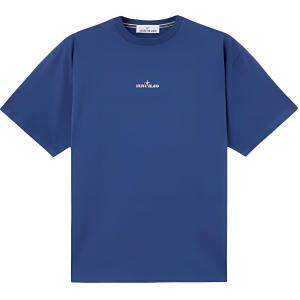 Футболка с принтом логотипа STONE ISLAND, синий