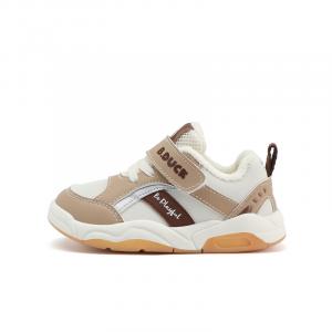 Износостойкие легкие амортизирующие утепленные низкие детские повседневные кроссовки для детей 3-7 лет B.Duck, бежевый/коричневый