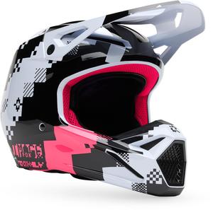 Мотокроссовый шлем FOX v1 digi image, Black/Pink