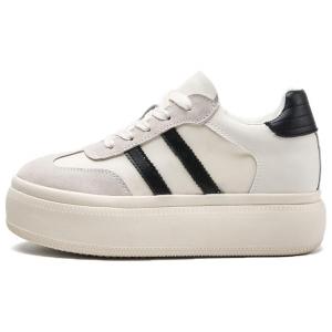 Легкие низкие скейтерские туфли для женщин с эффектом увеличения роста ZGR, бежевый[hidden wedge edition]