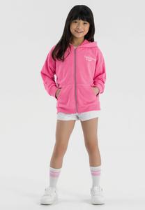 Толстовка на молнии FRONT POCKETS AND HOODIE MINOTI, фуксия