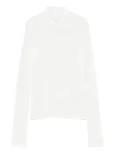 Топ с высоким воротником и длинными рукавами Jil Sander, белый