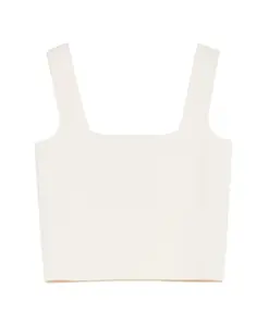 Жаккардовый топ с квадратным вырезом Max Mara, белый