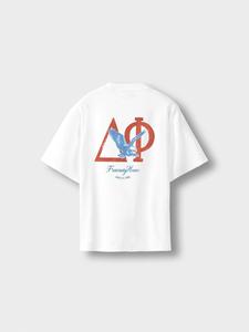 Burocs Футболка 'Oversized Eagle' в белом цвете